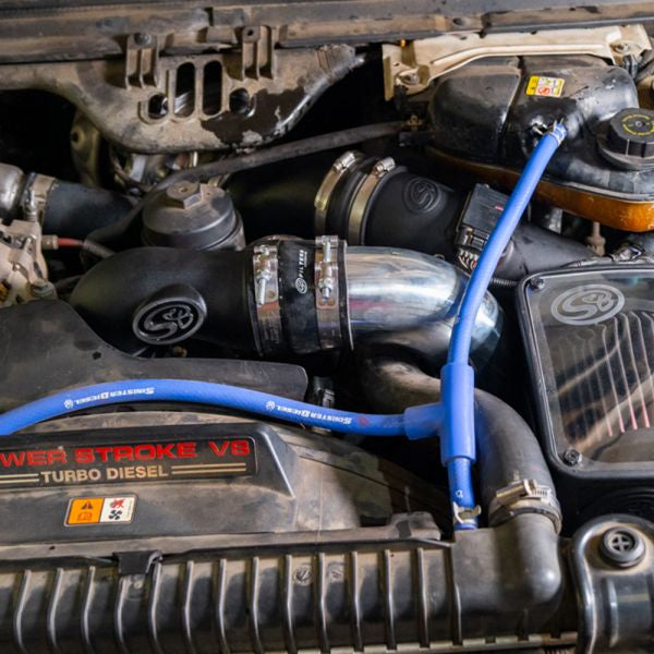 S&B FILTERS INTAKE ELBOW WITH COLD SIDE INTERCOOLER PIPING & BOOTS FOR 2005-2007 POWERSTROKE 6.0L