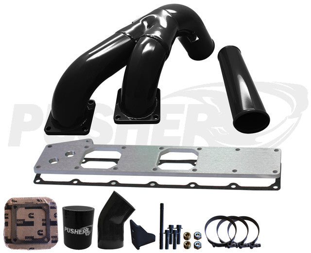 Pusher 3.5" MEGA Twin Intake System 1994-1998 Dodge Cummins 12v