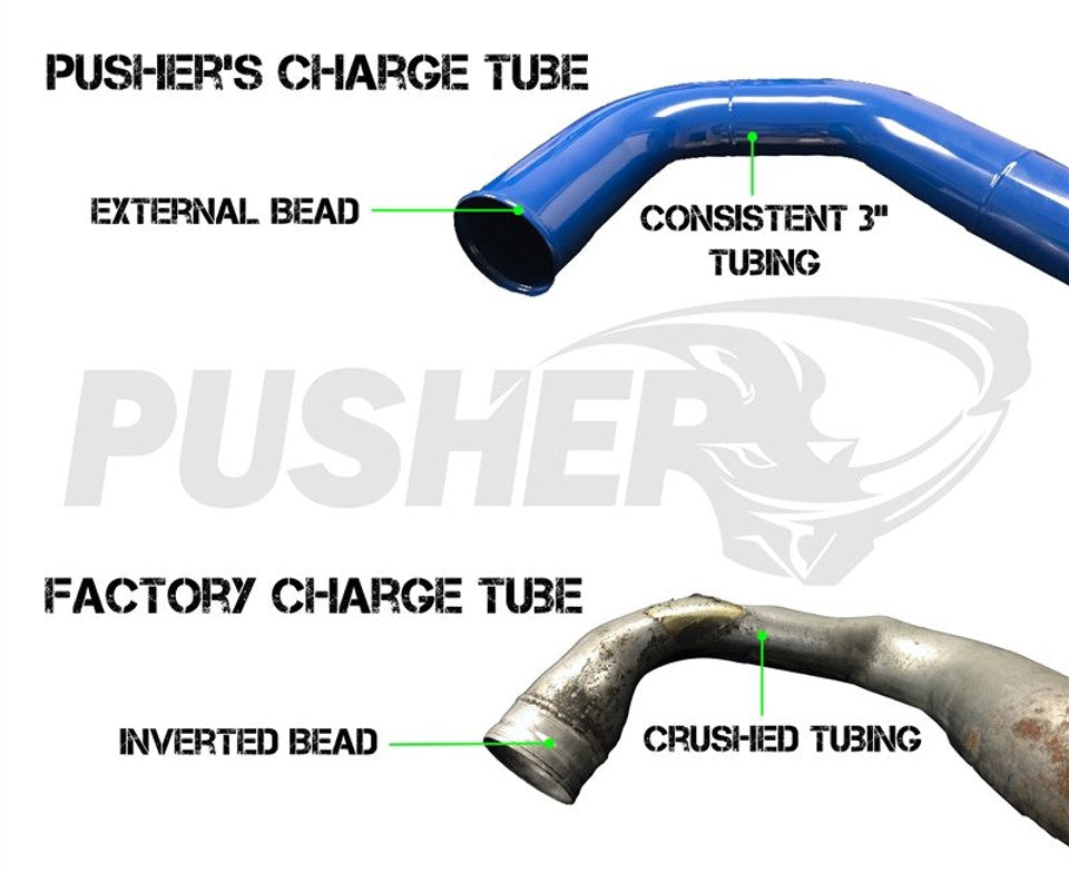 Pusher 3" Passenger Side Charge Tube for 2008-2010 Ford F250/350 6.4L Powerstroke