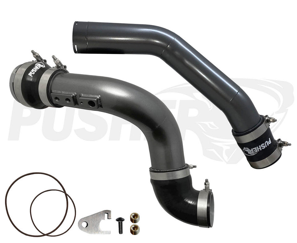Pusher 3" Hot & Cold Side Charge Tubes for 2017+ Ford F250/350 6.7L Powerstroke w/ Throttle Valve Adapter