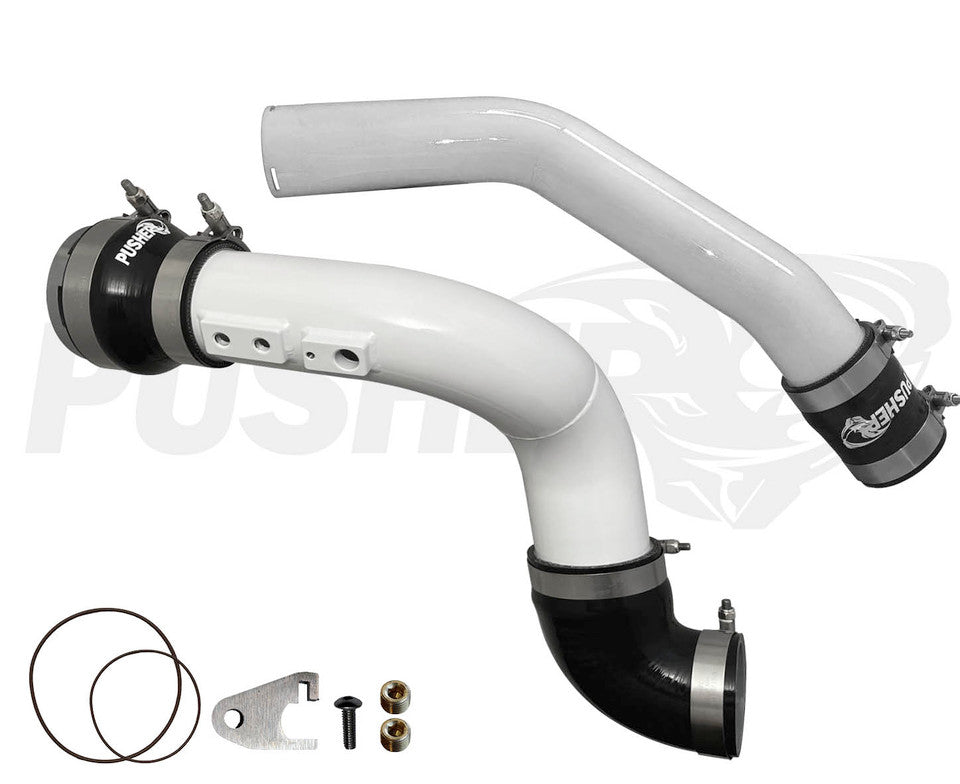 Pusher 3" Hot & Cold Side Charge Tubes for 2017+ Ford F250/350 6.7L Powerstroke w/ Throttle Valve Adapter