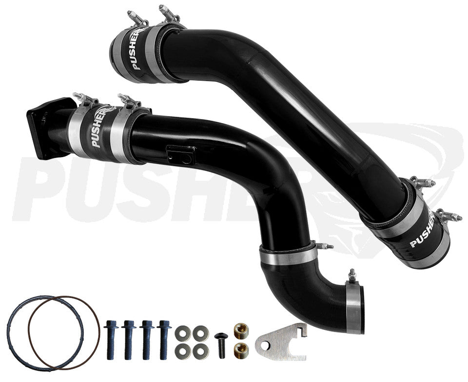 Pusher 3" Hot & Cold Side Charge Tubes for 2017-2022 Ford F250/350 6.7L Powerstroke w/ Throttle Valve Replacement