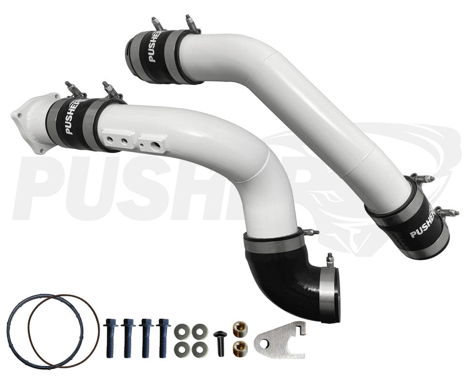 Pusher 3" Hot & Cold Side Charge Tubes for 2017-2022 Ford F250/350 6.7L Powerstroke w/ Throttle Valve Replacement