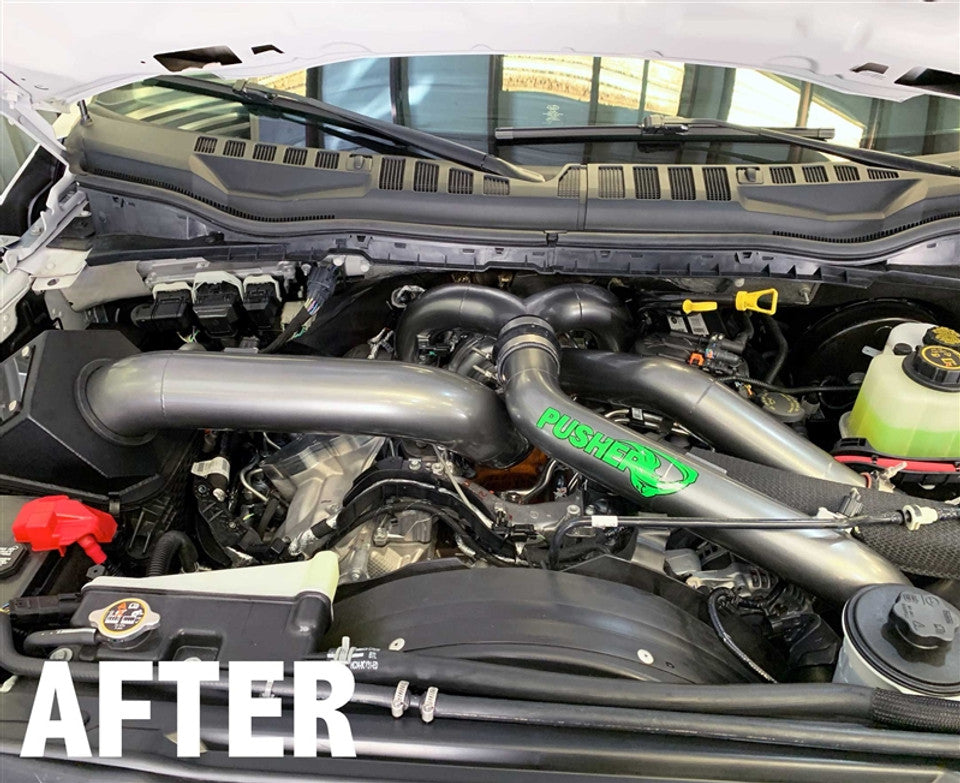 Pusher Coolant Reroute for 2011+ Ford F250/350 6.7L Powerstroke