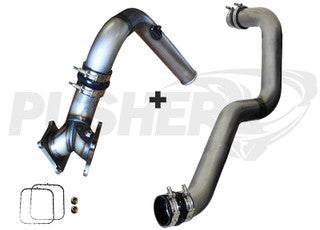Pusher SuperMax Intake System & Pusher Max 3" Driver-side Charge Tube for 2011-2016 Duramax LML Trucks