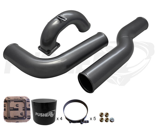 Pusher 3.5" MEGA Intake System with 3.5" Passenger Side Intercooler Tube for 2003-2007 Dodge Cummins