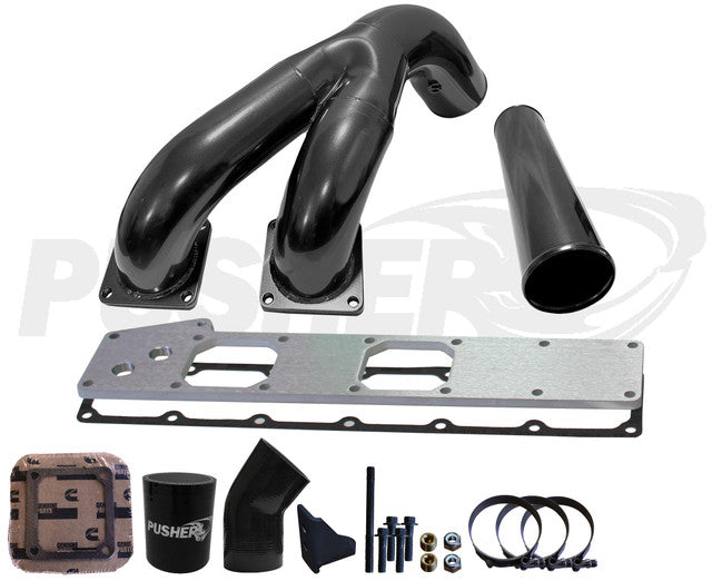 Pusher 3.5" MEGA Twin Intake System 1994-1998 Dodge Cummins 12v